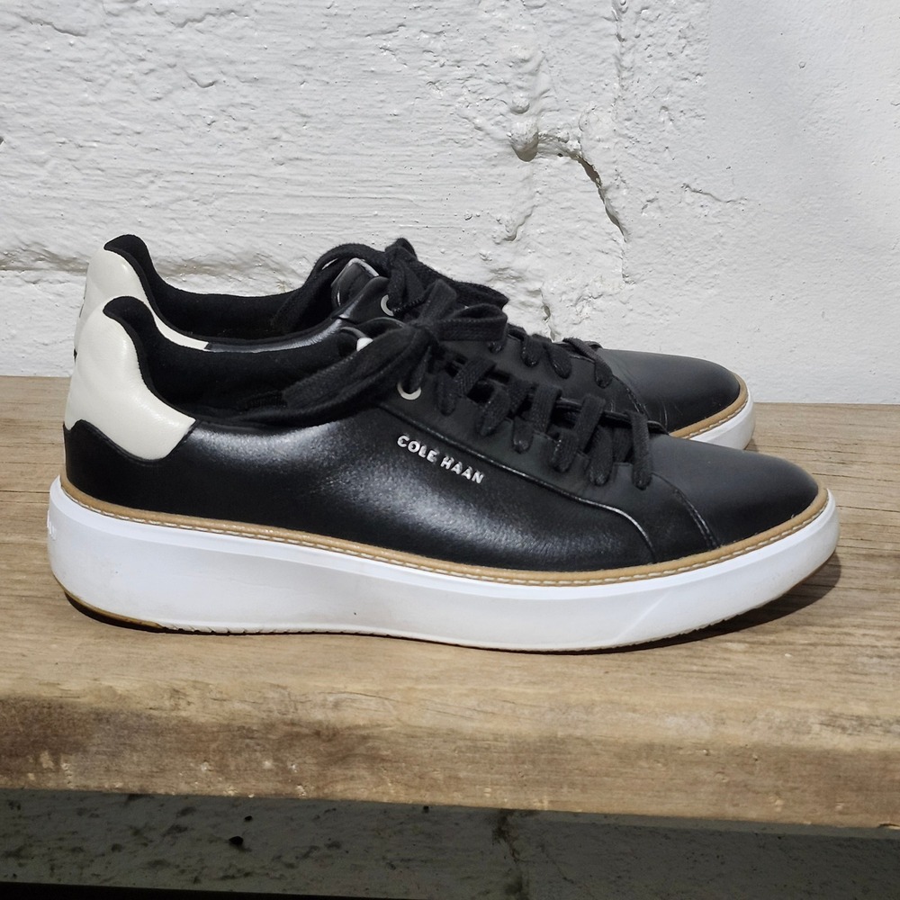 Cole Haan Grand Crosscourt Modern Mens Black Leather Sneakers W22706 Size 10B